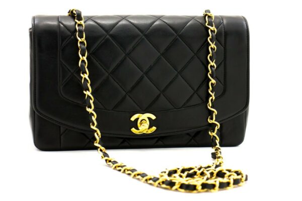CHANEL Diana Single Flap Black Quilted Lambskin